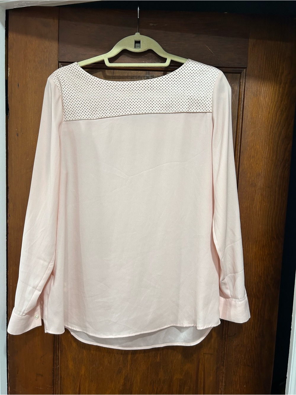 Women’s Light Pink Long-Sleeve Blouse